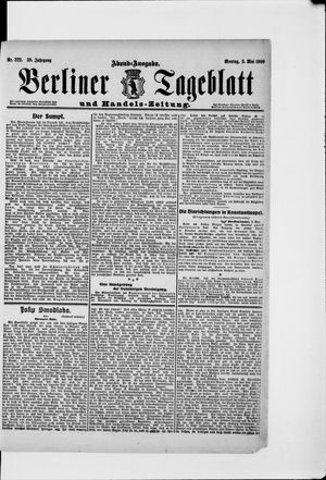 Berliner Tageblatt und Handels-Zeitung vom 03.05.1909