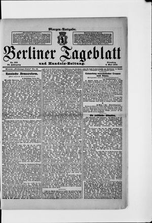 Berliner Tageblatt und Handels-Zeitung vom 04.05.1909
