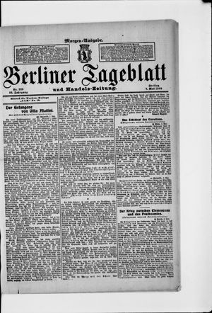 Berliner Tageblatt und Handels-Zeitung vom 07.05.1909