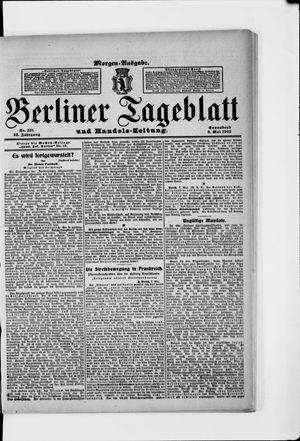 Berliner Tageblatt und Handels-Zeitung vom 08.05.1909