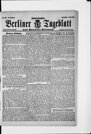 Berliner Tageblatt und Handels-Zeitung vom 08.05.1909
