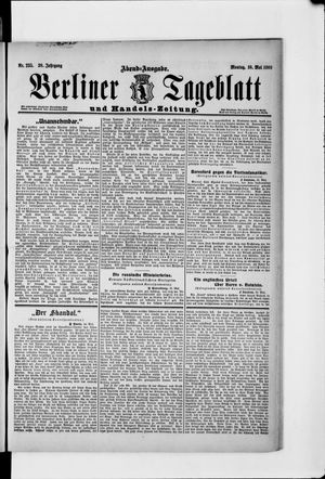 Berliner Tageblatt und Handels-Zeitung vom 10.05.1909