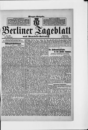 Berliner Tageblatt und Handels-Zeitung vom 12.05.1909