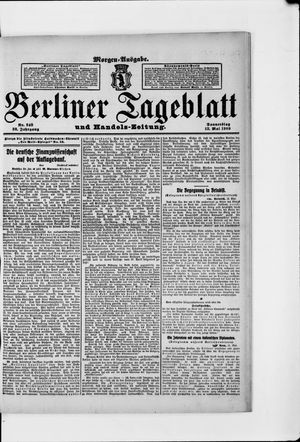 Berliner Tageblatt und Handels-Zeitung vom 13.05.1909