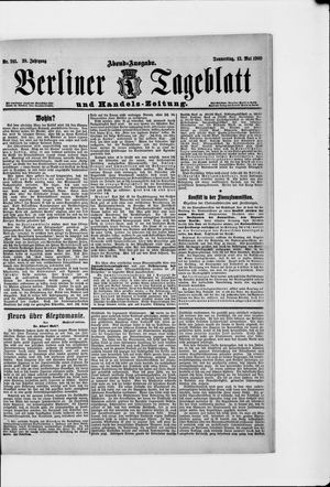 Berliner Tageblatt und Handels-Zeitung vom 13.05.1909