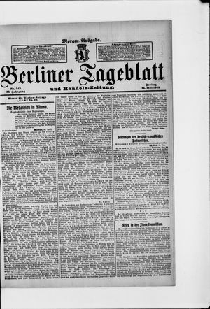 Berliner Tageblatt und Handels-Zeitung vom 14.05.1909
