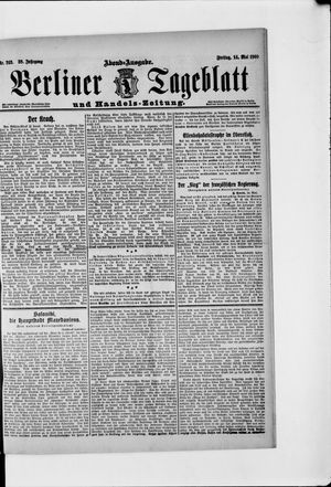 Berliner Tageblatt und Handels-Zeitung vom 14.05.1909
