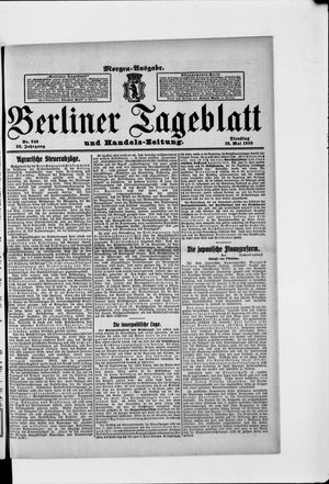 Berliner Tageblatt und Handels-Zeitung vom 18.05.1909