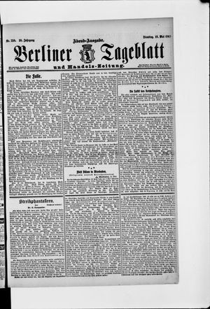 Berliner Tageblatt und Handels-Zeitung vom 18.05.1909
