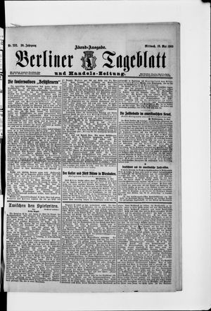 Berliner Tageblatt und Handels-Zeitung on May 19, 1909
