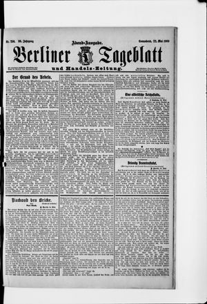 Berliner Tageblatt und Handels-Zeitung vom 22.05.1909