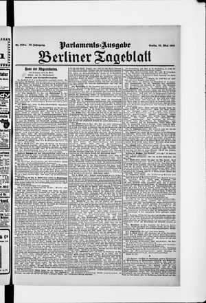 Berliner Tageblatt und Handels-Zeitung vom 25.05.1909