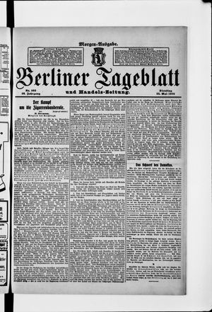 Berliner Tageblatt und Handels-Zeitung vom 25.05.1909