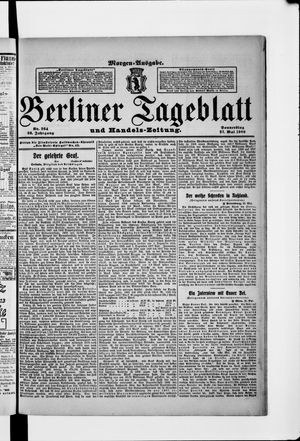 Berliner Tageblatt und Handels-Zeitung vom 27.05.1909
