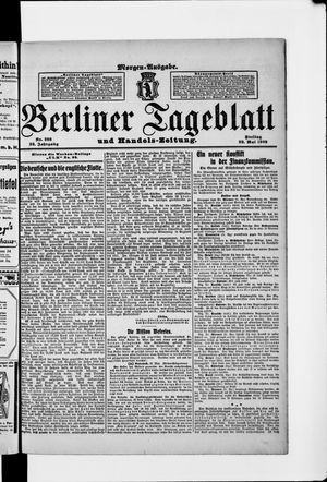 Berliner Tageblatt und Handels-Zeitung vom 28.05.1909