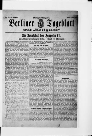 Berliner Tageblatt und Handels-Zeitung vom 31.05.1909