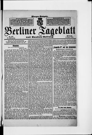 Berliner Tageblatt und Handels-Zeitung vom 02.06.1909