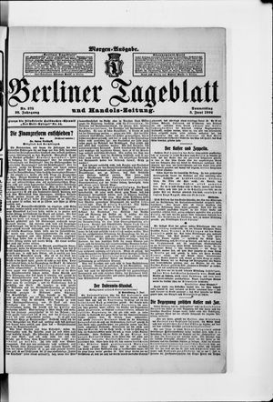 Berliner Tageblatt und Handels-Zeitung vom 03.06.1909