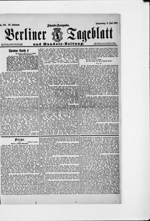 Berliner Tageblatt und Handels-Zeitung vom 03.06.1909