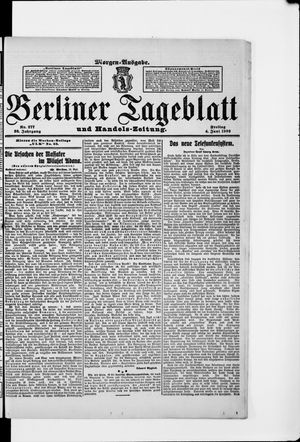 Berliner Tageblatt und Handels-Zeitung vom 04.06.1909