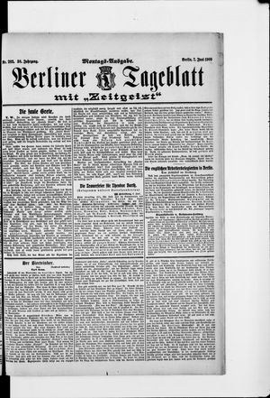 Berliner Tageblatt und Handels-Zeitung vom 07.06.1909