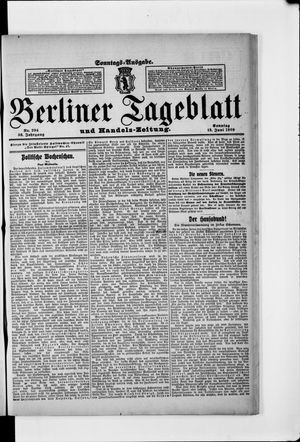 Berliner Tageblatt und Handels-Zeitung vom 13.06.1909