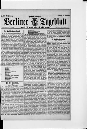 Berliner Tageblatt und Handels-Zeitung vom 15.06.1909