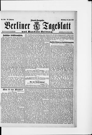 Berliner Tageblatt und Handels-Zeitung on Jun 16, 1909