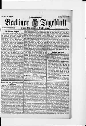Berliner Tageblatt und Handels-Zeitung vom 18.06.1909