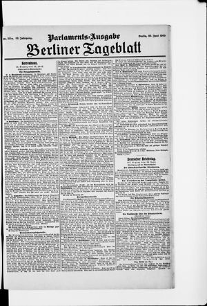 Berliner Tageblatt und Handels-Zeitung vom 23.06.1909