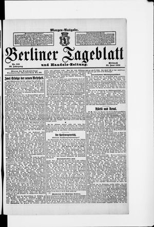 Berliner Tageblatt und Handels-Zeitung vom 23.06.1909