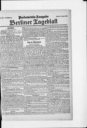 Berliner Tageblatt und Handels-Zeitung vom 25.06.1909