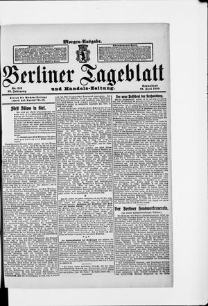 Berliner Tageblatt und Handels-Zeitung vom 26.06.1909