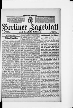 Berliner Tageblatt und Handels-Zeitung vom 27.06.1909
