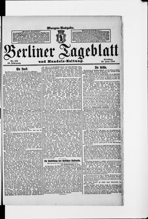 Berliner Tageblatt und Handels-Zeitung vom 29.06.1909