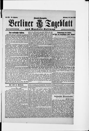 Berliner Tageblatt und Handels-Zeitung vom 30.06.1909
