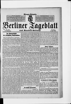 Berliner Tageblatt und Handels-Zeitung vom 06.07.1909
