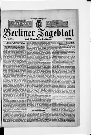 Berliner Tageblatt und Handels-Zeitung vom 07.07.1909