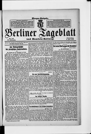 Berliner Tageblatt und Handels-Zeitung vom 08.07.1909