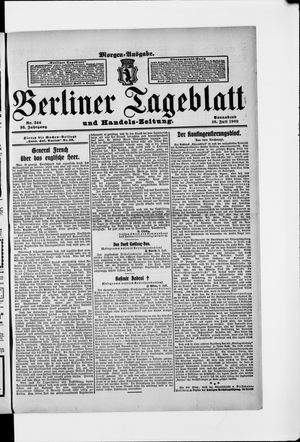 Berliner Tageblatt und Handels-Zeitung on Jul 10, 1909