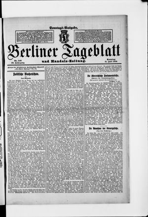 Berliner Tageblatt und Handels-Zeitung vom 11.07.1909