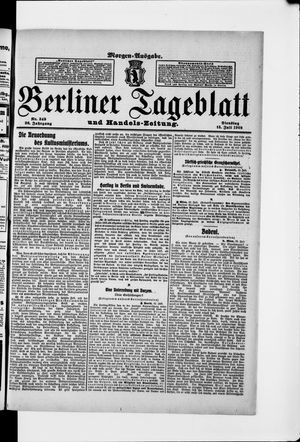Berliner Tageblatt und Handels-Zeitung vom 13.07.1909