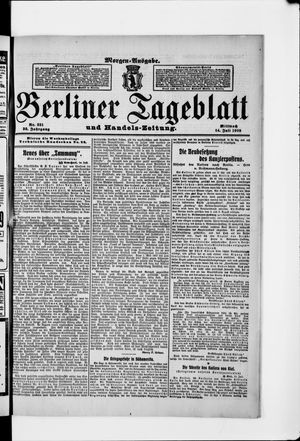 Berliner Tageblatt und Handels-Zeitung vom 14.07.1909