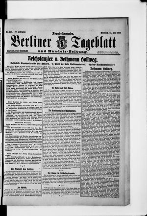 Berliner Tageblatt und Handels-Zeitung vom 14.07.1909