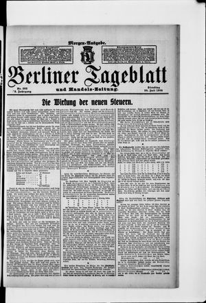 Berliner Tageblatt und Handels-Zeitung vom 20.07.1909