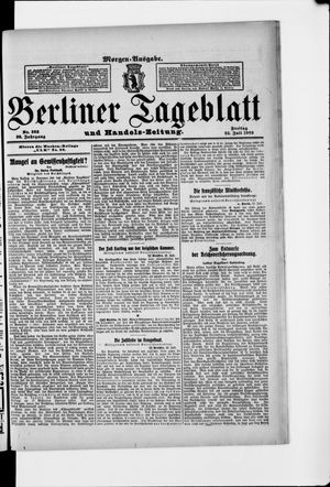 Berliner Tageblatt und Handels-Zeitung vom 23.07.1909
