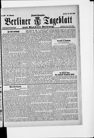 Berliner Tageblatt und Handels-Zeitung vom 23.07.1909