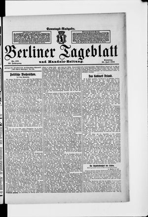 Berliner Tageblatt und Handels-Zeitung vom 25.07.1909