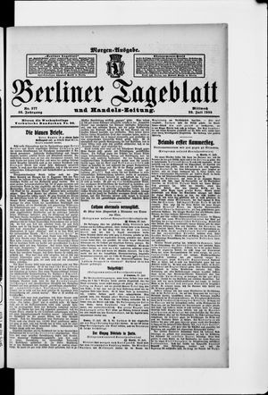 Berliner Tageblatt und Handels-Zeitung vom 28.07.1909