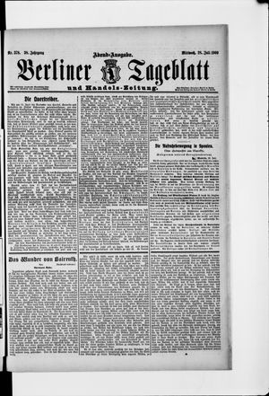 Berliner Tageblatt und Handels-Zeitung vom 28.07.1909